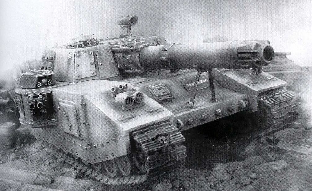 A Shadowsword super-heavy tank, one of the Baneblade chassis variants
