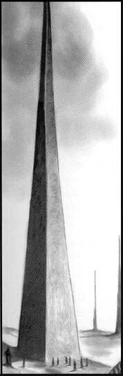 A Cadian noctilith pylon, the Warp-suppressing slab that held the Eye of Terror in check