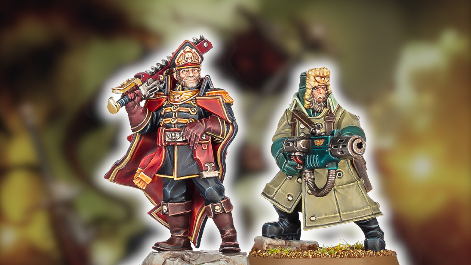 The new plastic Ciaphas Cain and Ferik Jurgen miniatures