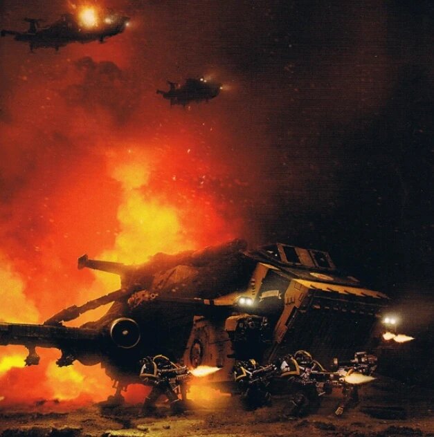 Astral Claws armoured assault under fiery explosions