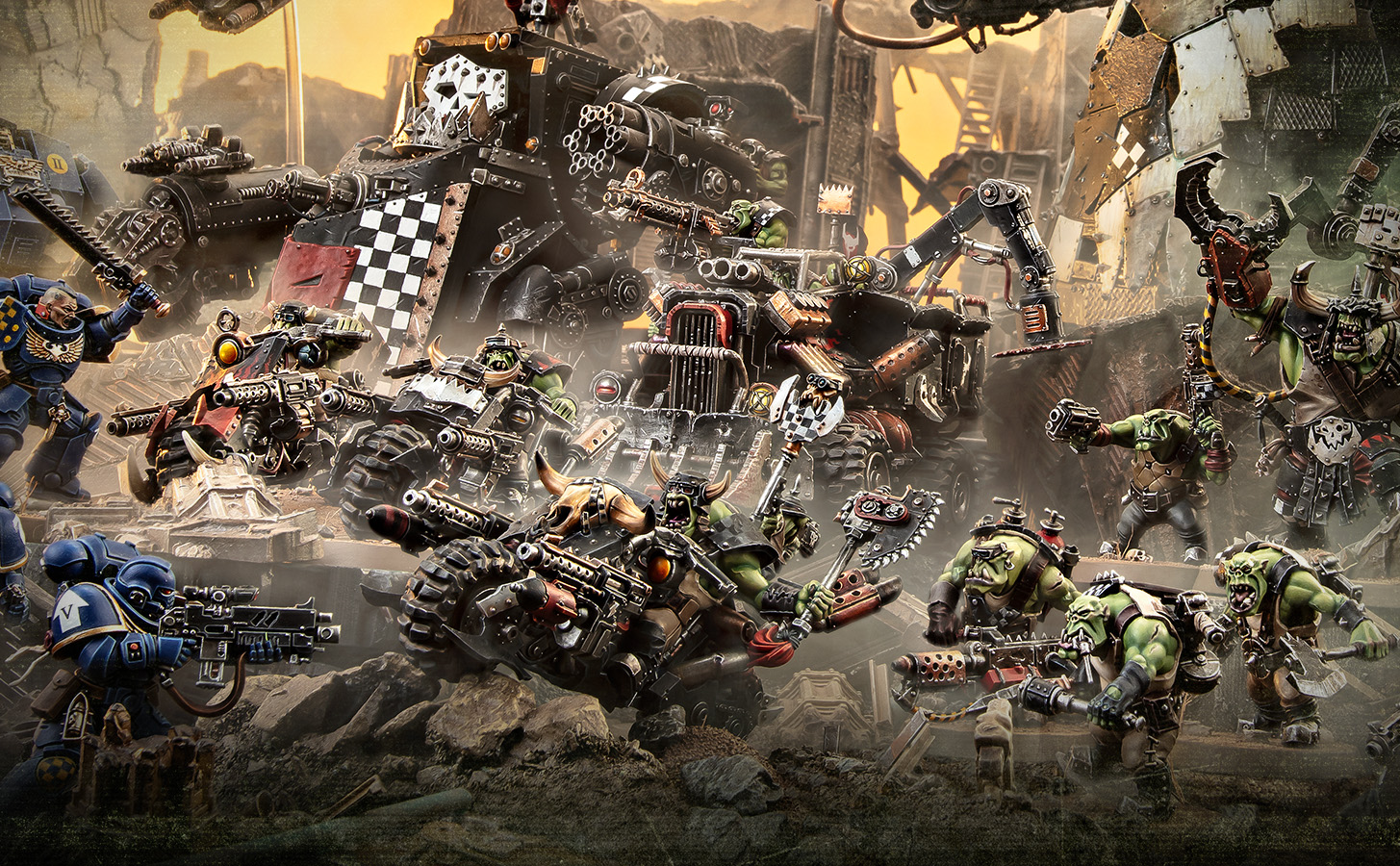The New Ork Boyz Kit Has Nine Bodies and Seventeen Heads. Orks Grow Out of the Ground.