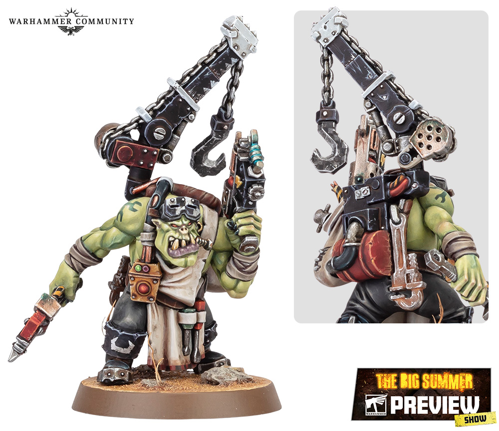 The new plastic Ork Mek with a crane and kustom mega-slugga